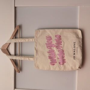 Jo Malone London Wish You Were Here  Cotton Tote COLLECTIBLE Cream Pink